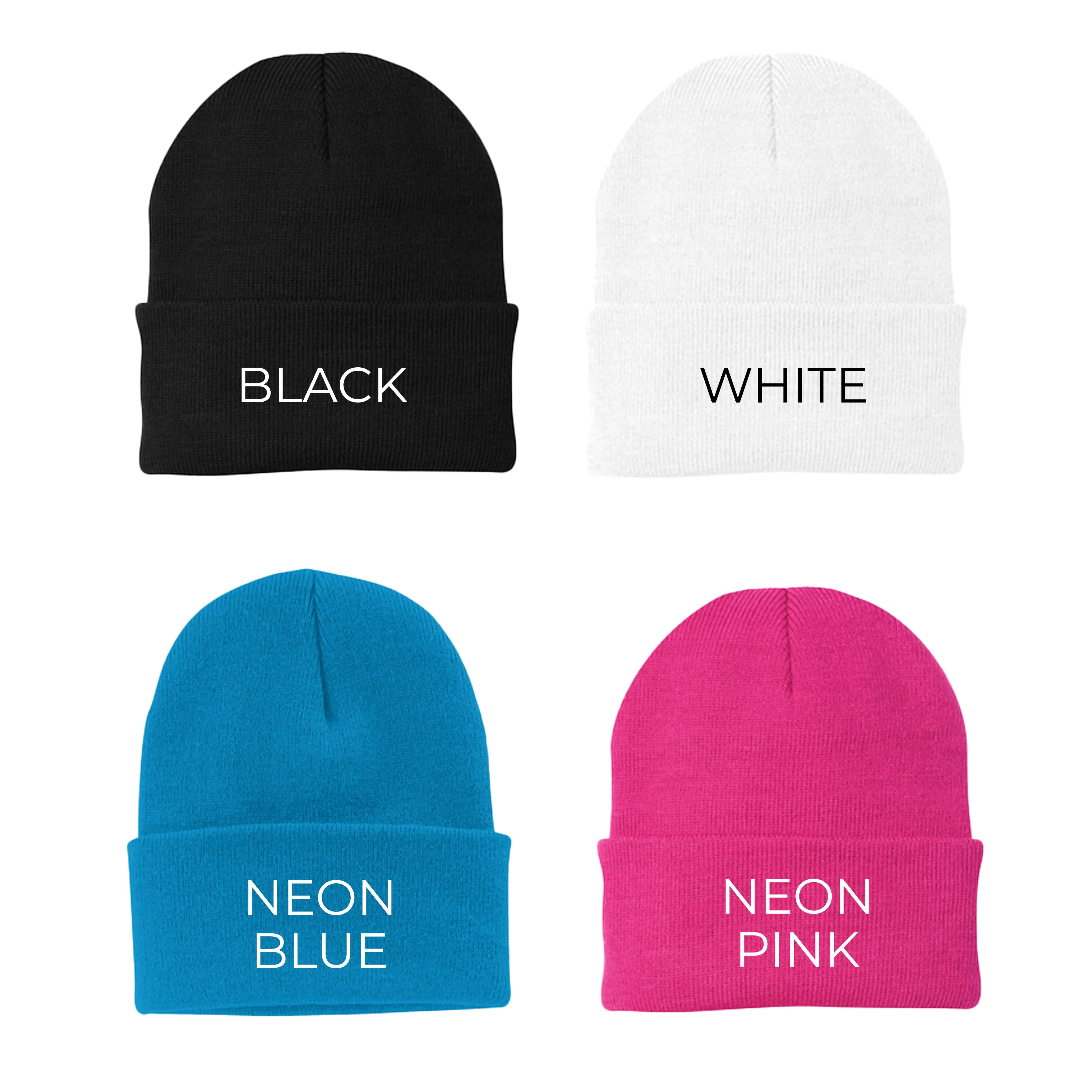 Alpha Gamma Delta Bubble Embroidered Beanie - Alpha Gam Pastel