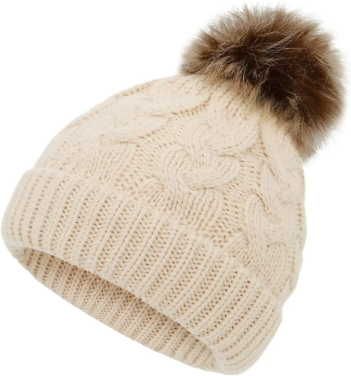 American Trends Baby Girl Hats Infant Baby Beanie Winter Hat Pom Pom Warm Toddler Boys Beanies Kids Cap