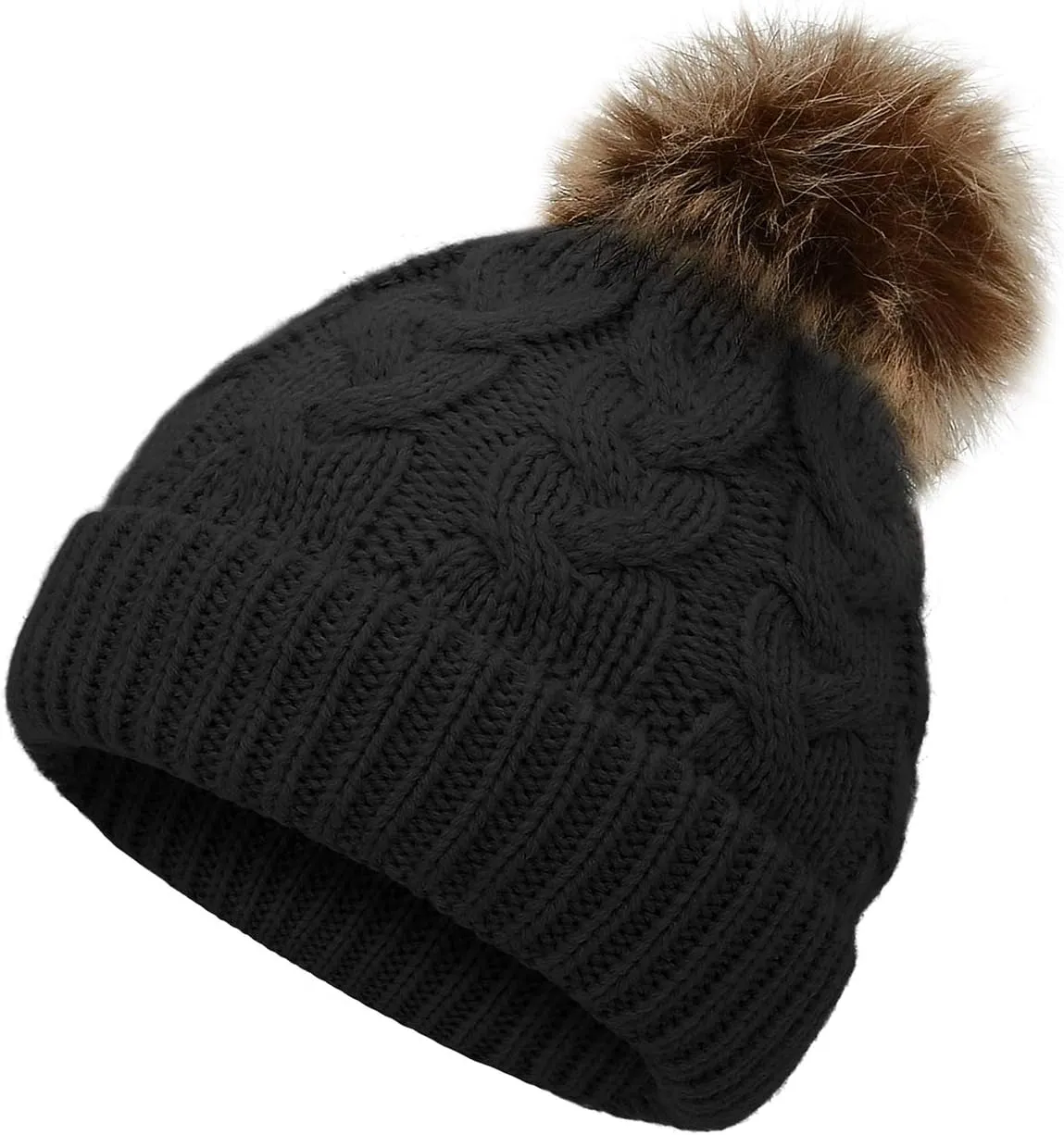 American Trends Baby Girl Hats Infant Baby Beanie Winter Hat Pom Pom Warm Toddler Boys Beanies Kids Cap