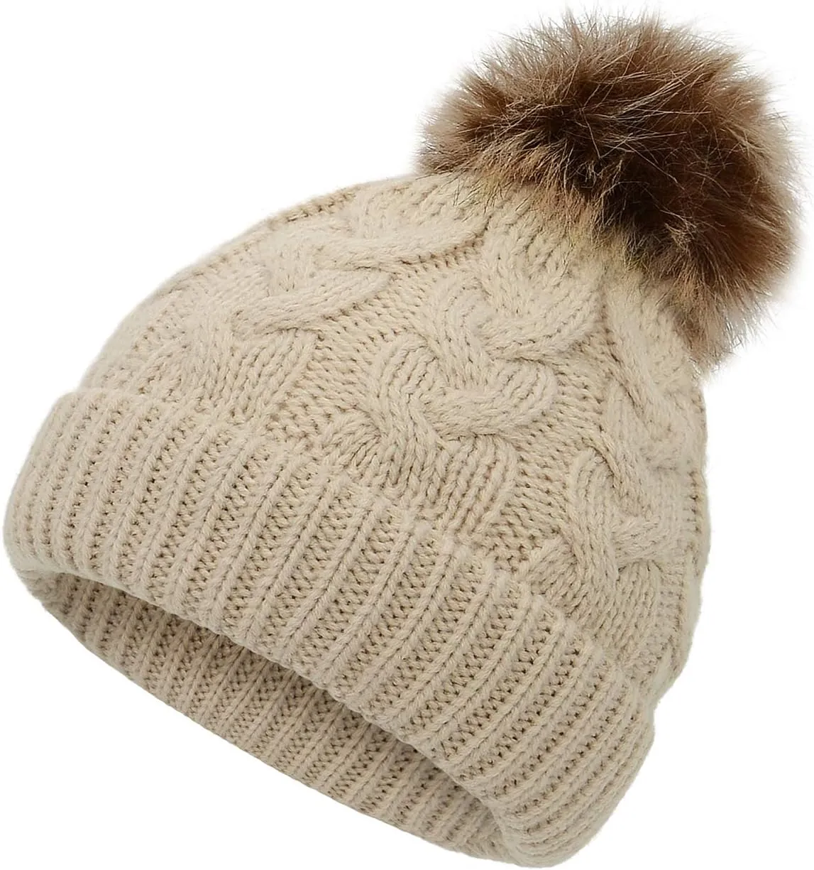 American Trends Baby Girl Hats Infant Baby Beanie Winter Hat Pom Pom Warm Toddler Boys Beanies Kids Cap