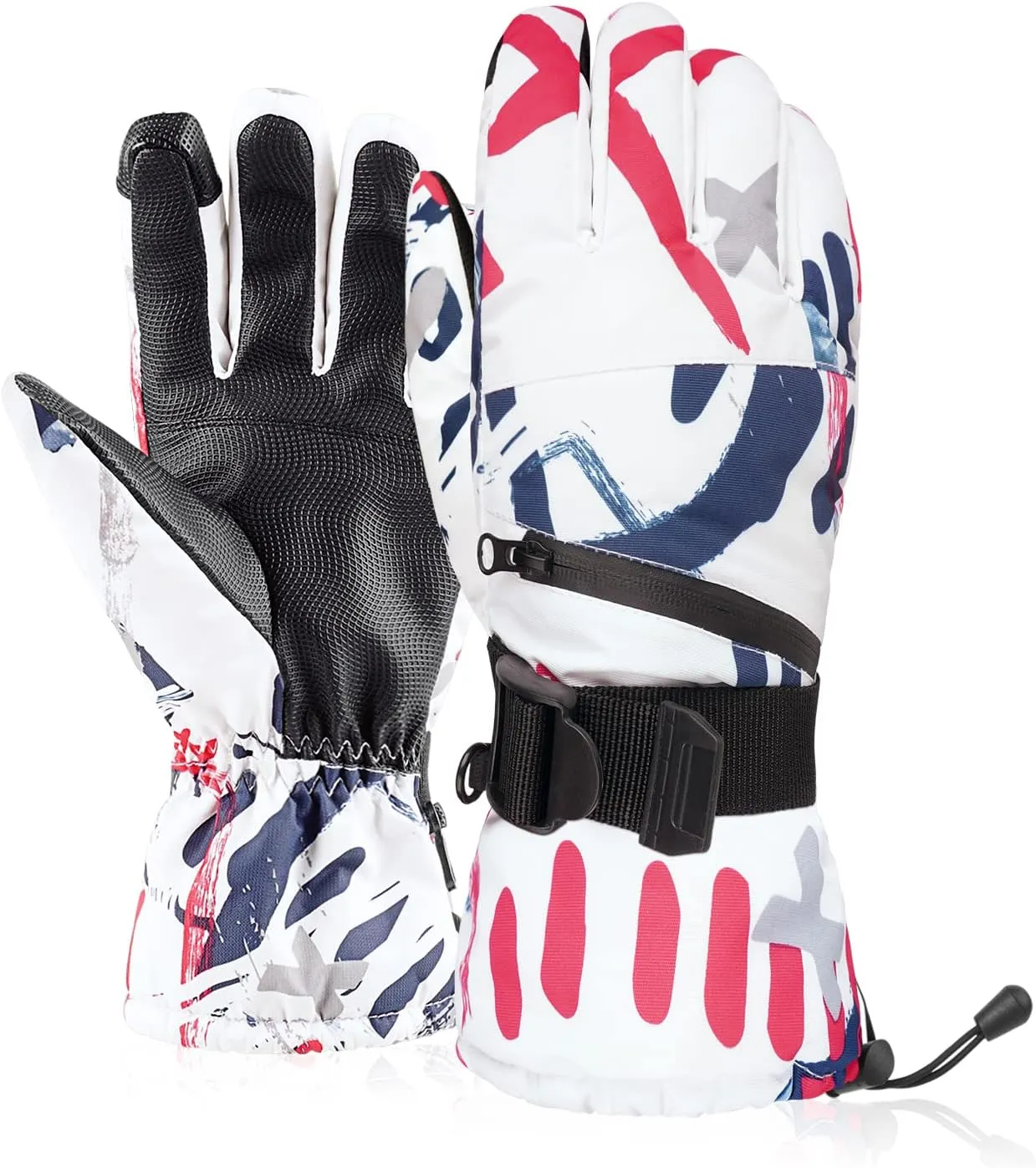 ATERCEL Ski Gloves Men Women Waterproof, 2022 Updated Touchscreen Snow Gloves, Snowboard Gloves for Cold Weather