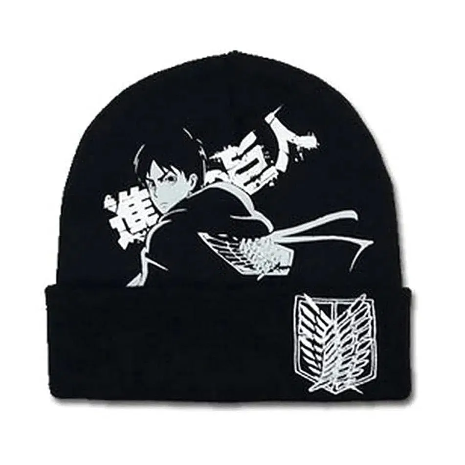 Attack on Titan - Eren Jaeger Scout Regiment Beanie Hat (Black) - Great Eastern