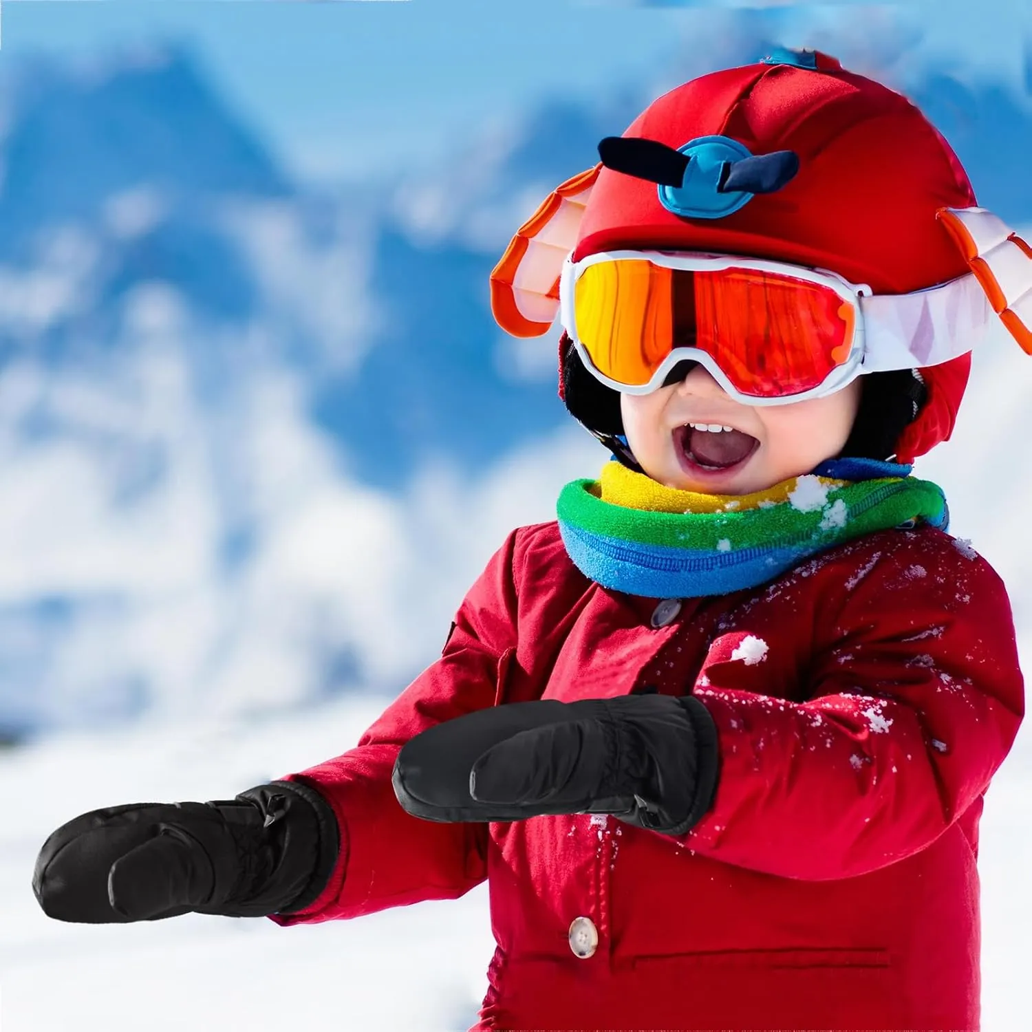 Azarxis Kids Children Ski Gloves Winter Snow Gloves Waterproof Winter Warm Gloves for Snowboarding, Sledding