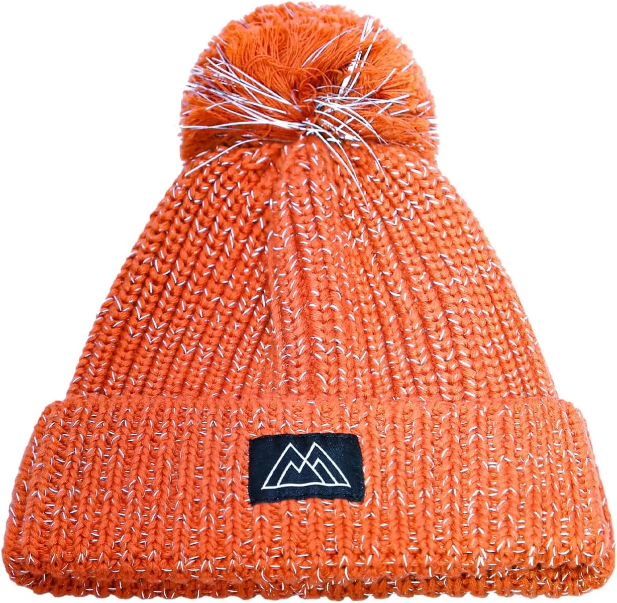Baby Beanie Reflective Toddler Winter Hat Knitted Infant Beanies for Girls Boys Novelty Pom Pom Hats
