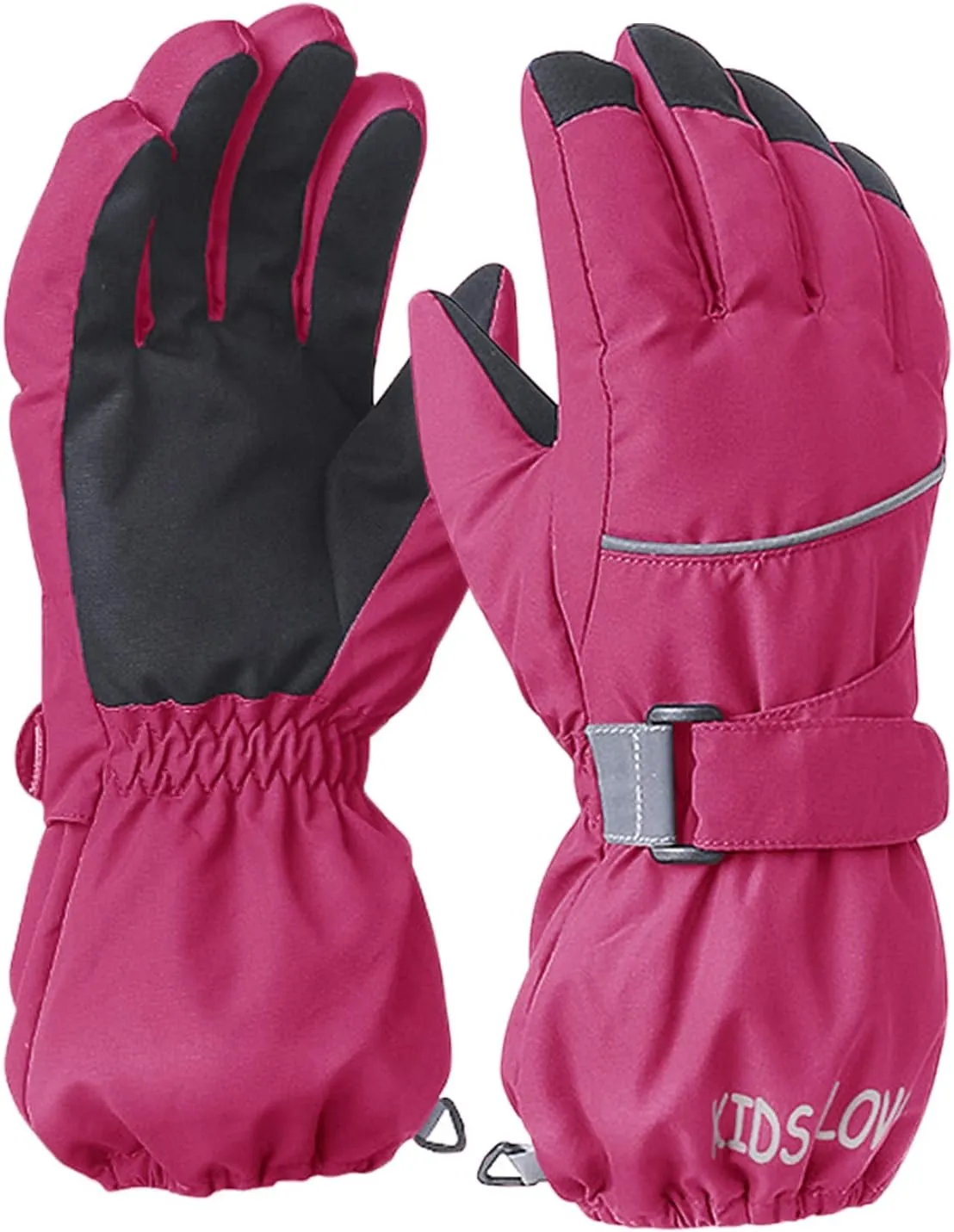 Baby Toddler Waterproof Gloves Thermal Winter Outdoor Play Snow Ski Child Fleece Plush Lined Insulated Glove 3-5 Years Old Girls Xmas Holiday Season Birthday Christmas Warm Gift Present