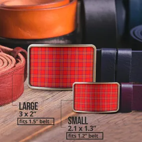 Burnett Modern Tartan Belt Buckles