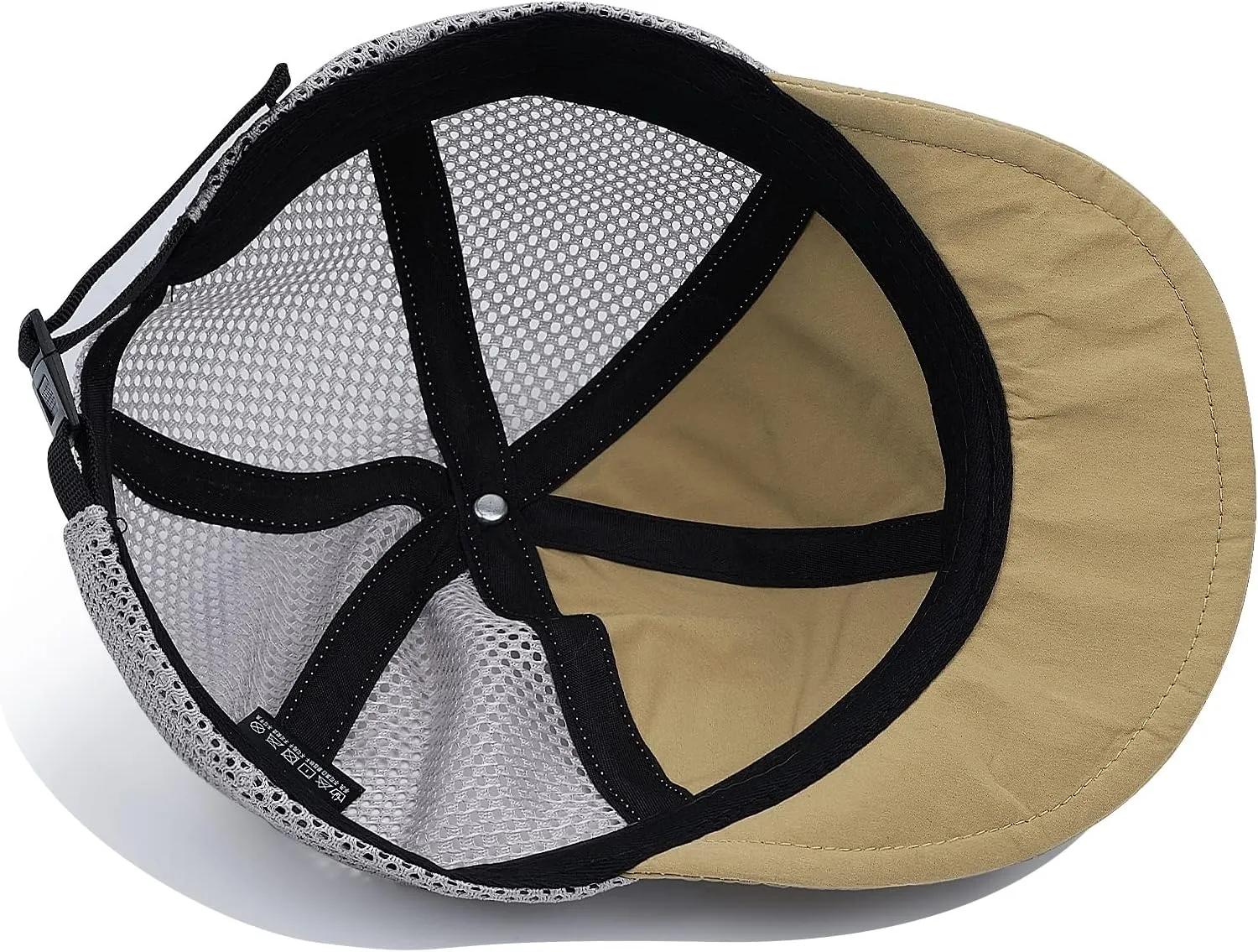 Croogo Breathable Short Brim Baseball Cap Mesh Trucker Hat Soft Flat Bill Dad Hats Lightweight Ultra Thin Sport Sun Cap