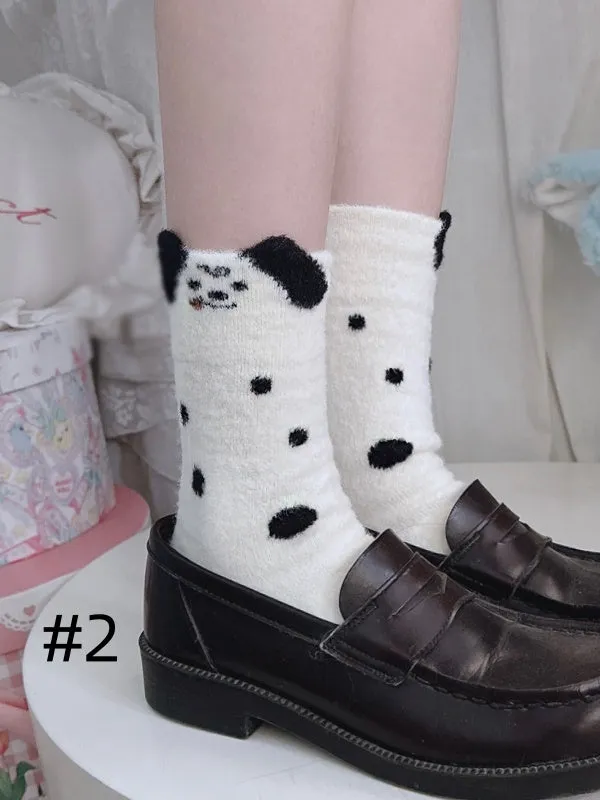 Cute Puppy Calf Socks