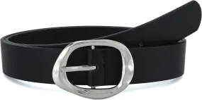 Earnda Leather Belts for Women Casual Fashion Waist Belt with Liquid Shapes Gold Buckle for Jeans Pants Dresses