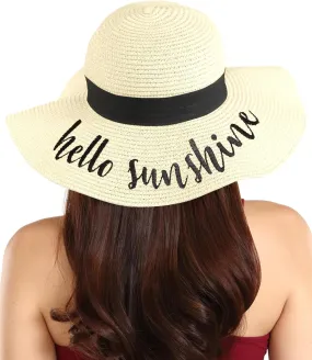 Foldable Beach Hats for Women-Floppy Sun Hats for Women,Roll up Straw Hats for Women,Summer Vacation Hats&Beach Wide Brim Hat