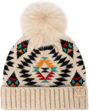 Funky Junque Exclusives Baby Infant Beanie Knit Warm Winter Pom Pom Skull Cap Hat