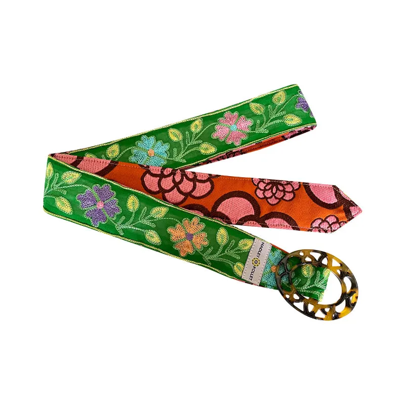 Green Multi Floral Belt