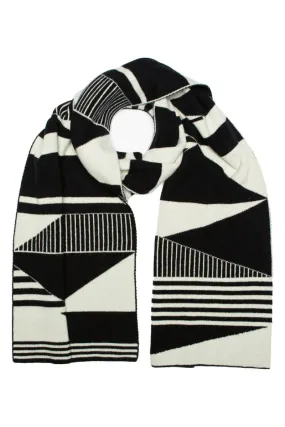 Green Thomas Semaphore Blanket Scarf - Black White