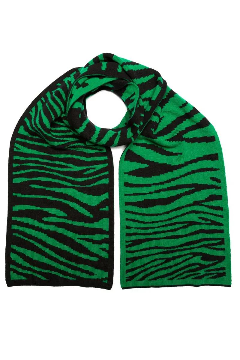 Green Thomas Zebra Blanket Scarf - Jungle Green
