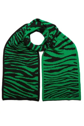Green Thomas Zebra Blanket Scarf - Jungle Green