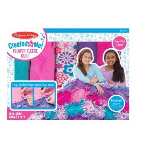 Melissa & Doug Created by Me! Flower Fleece Quilt No-Sew Craft Kit