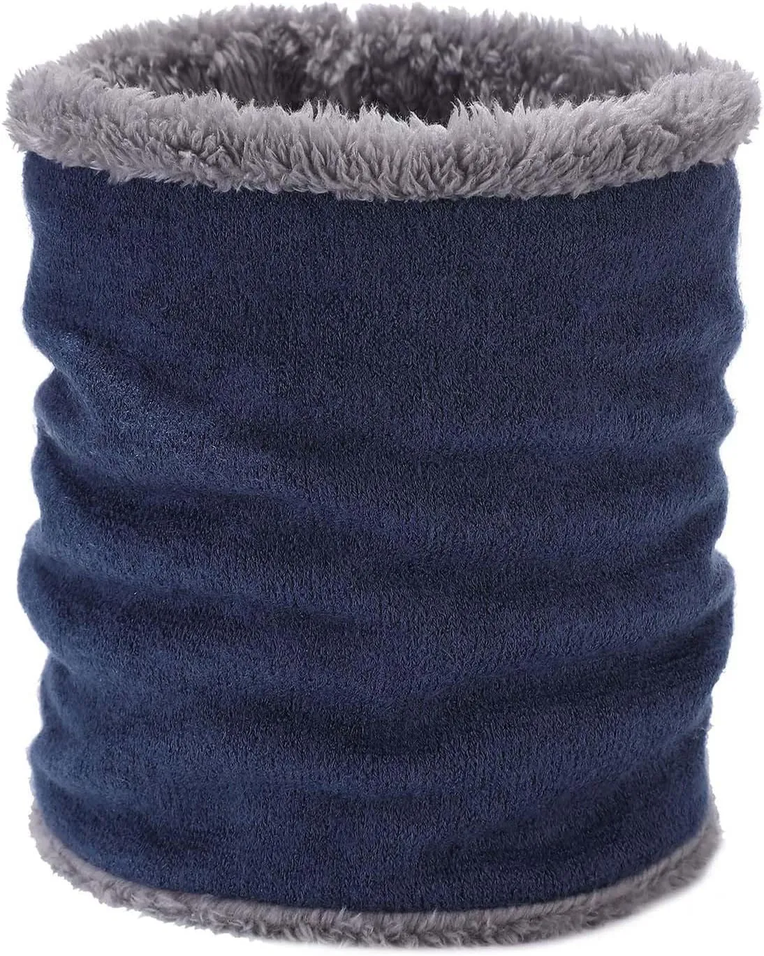 Mens Fleece Lined Neck Warmer Double Layered Soft Neck Scarface Winter Sporty Ski Accessories Neck Gaiter