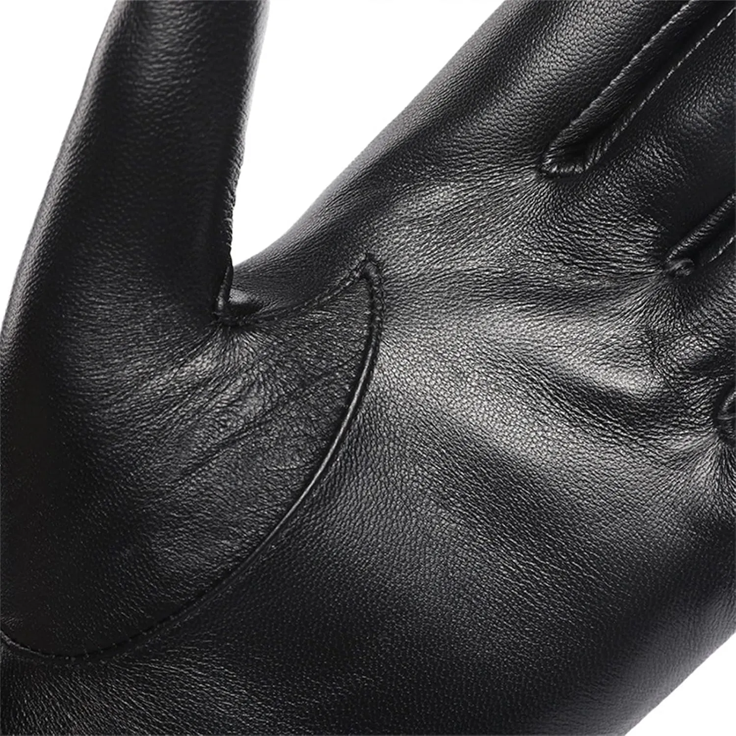 Men's Winter Leather Gloves Windproof Warm Leather Gloves for Driving and Riding