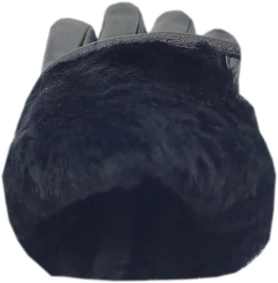 Niiyyjj Winter Men'S Wool Thick Deerskin Gloves Men Classic Wool Leather Outdoors Driving Gloves