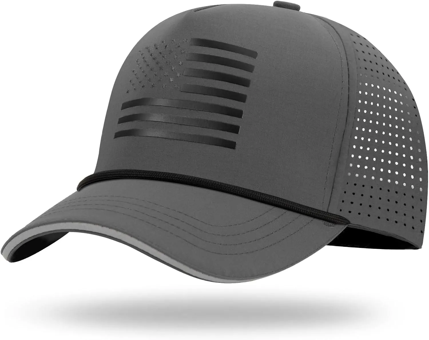 Oversize XL XXL XXXL American Flag Trucker Hat, Waterproof Quick Dry Snapback Hats, Large USA Baseball Cap for Men Big Heads