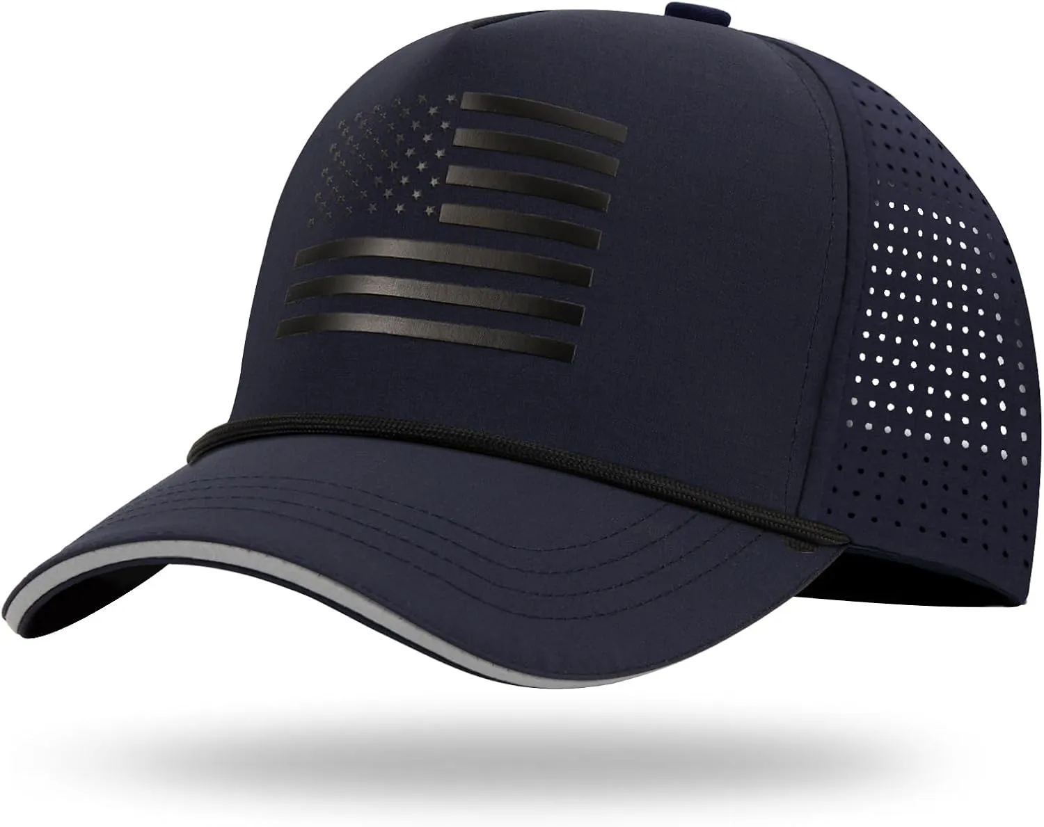 Oversize XL XXL XXXL American Flag Trucker Hat, Waterproof Quick Dry Snapback Hats, Large USA Baseball Cap for Men Big Heads