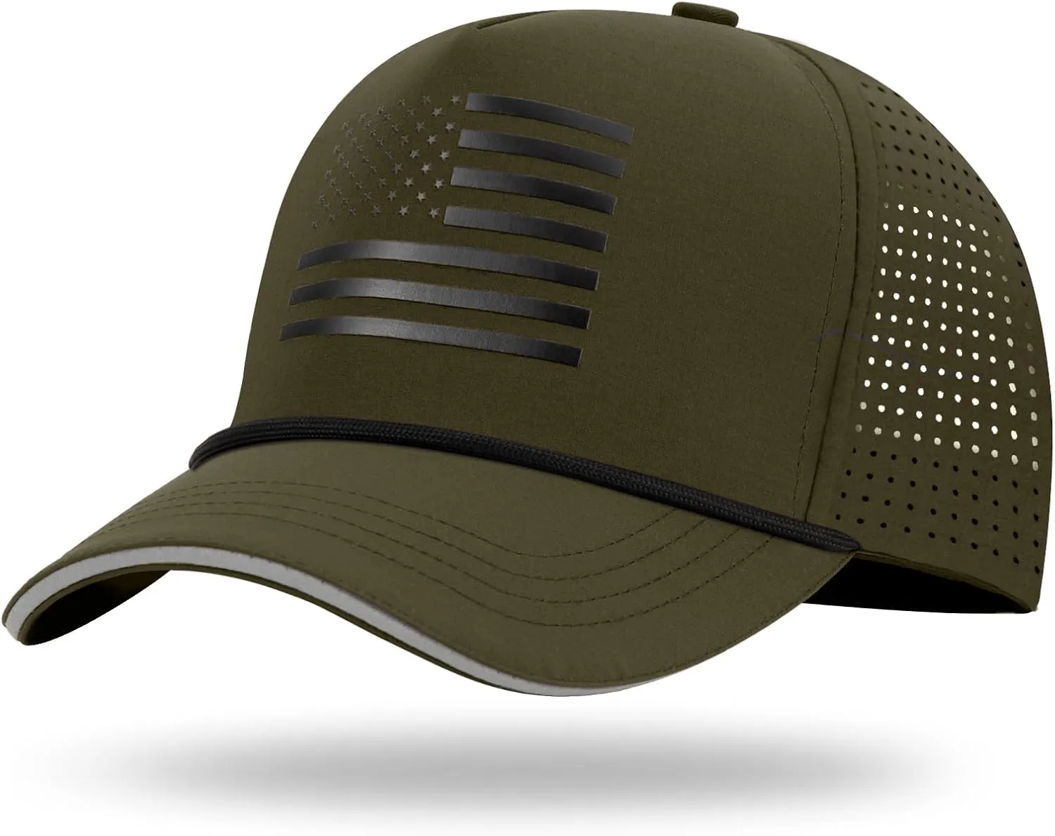 Oversize XL XXL XXXL American Flag Trucker Hat, Waterproof Quick Dry Snapback Hats, Large USA Baseball Cap for Men Big Heads