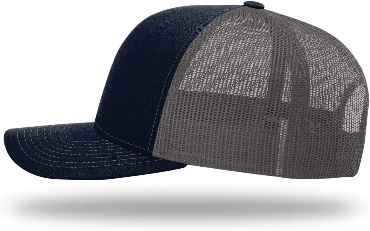 Richardson 112 Trucker Hat - Premium Blank Baseball Cap, Adjustable Snapback Hat - Structured Six Panel Richardson Blank Hats