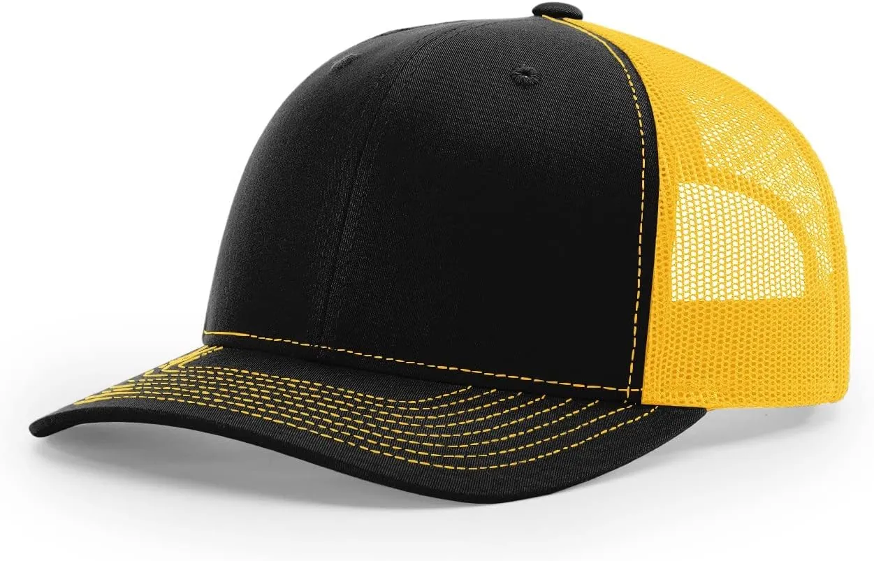 Richardson 112 Trucker Hat - Premium Blank Baseball Cap, Adjustable Snapback Hat - Structured Six Panel Richardson Blank Hats