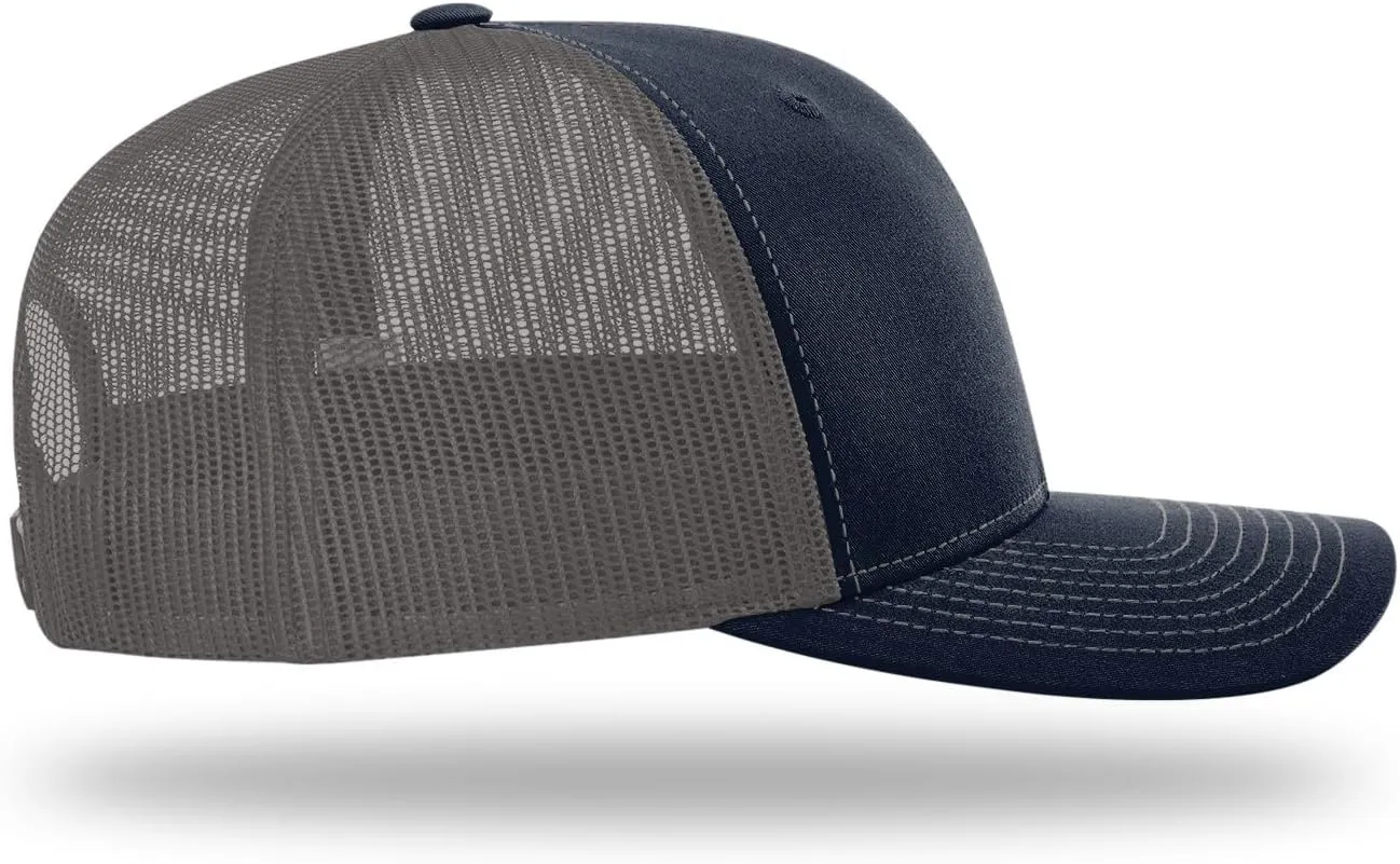 Richardson 112 Trucker Hat - Premium Blank Baseball Cap, Adjustable Snapback Hat - Structured Six Panel Richardson Blank Hats