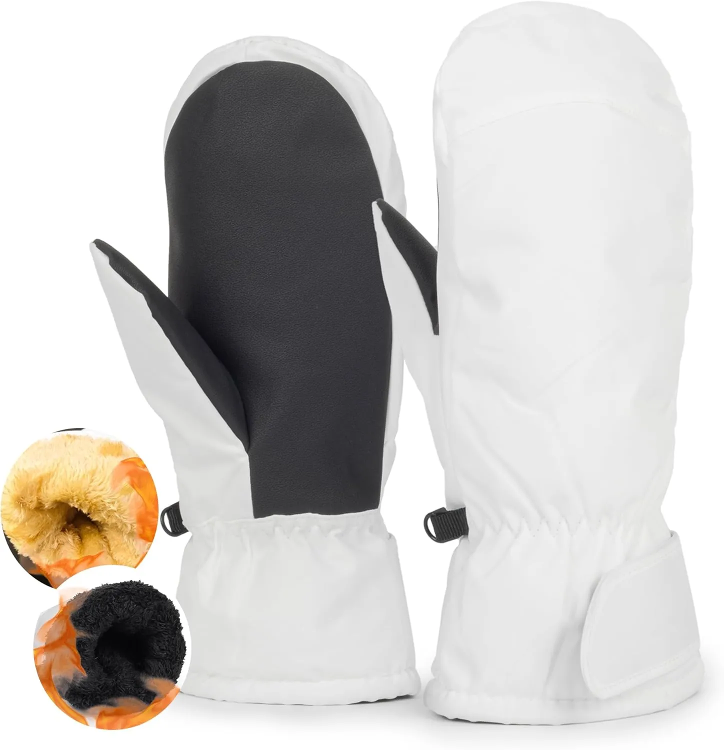 Ski-Gloves for Men Women, Winter Warm Mittens Water-Repellent Windproof for Cold Weather, Snowboarding, Driving