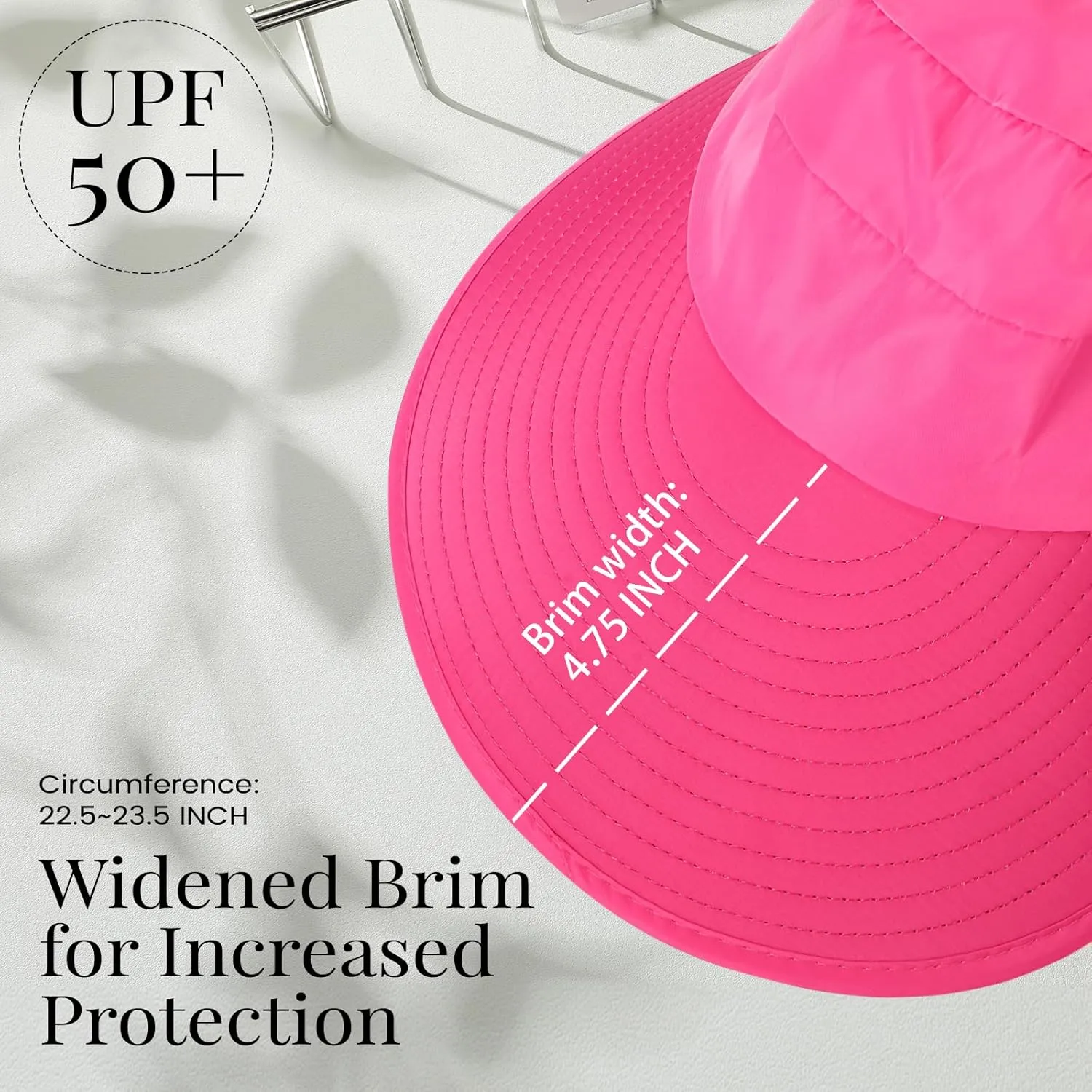 Sun Hats for Women, Wide Brim Beach Hats UV Protection, Packable Visor Ponytail Sunhat for Summer