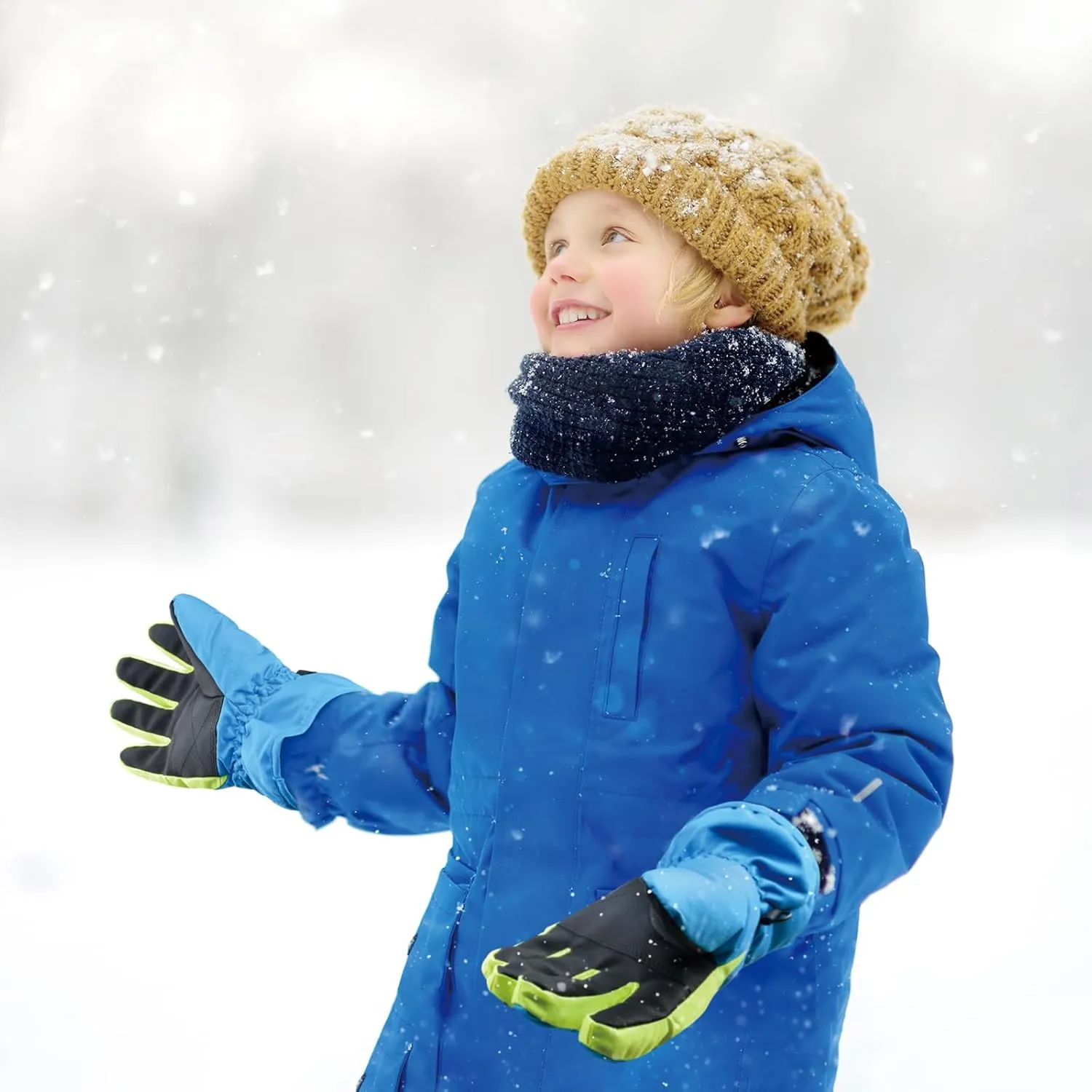 TRIWONDER Kids Ski Snow Gloves Winter Cold Weather Windproof Warm Snowboard Sport Mittens for Boys Girls