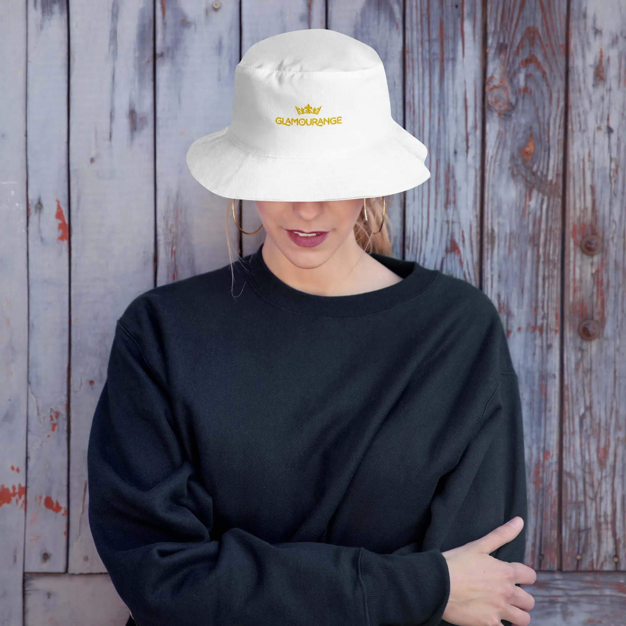 White Bucket Hat (Glamourange Collection Premium Bucket Hats)