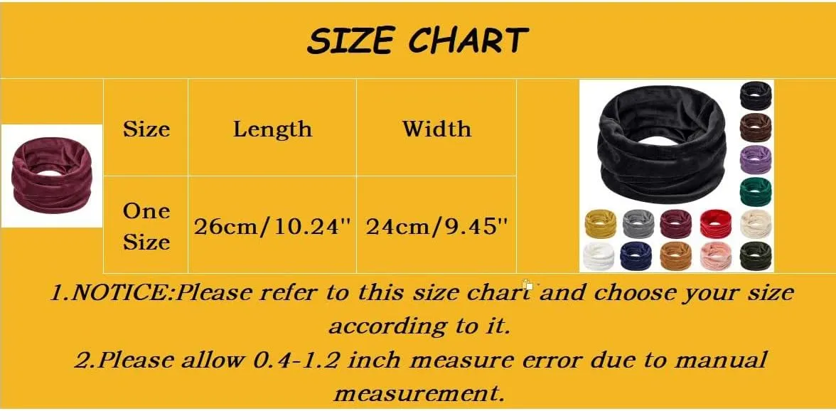 Winter Neck Warmer Gaiter Wool Neck Cover Cotton Thermal Windproof Face Cover Mask Outdoor for Women Men