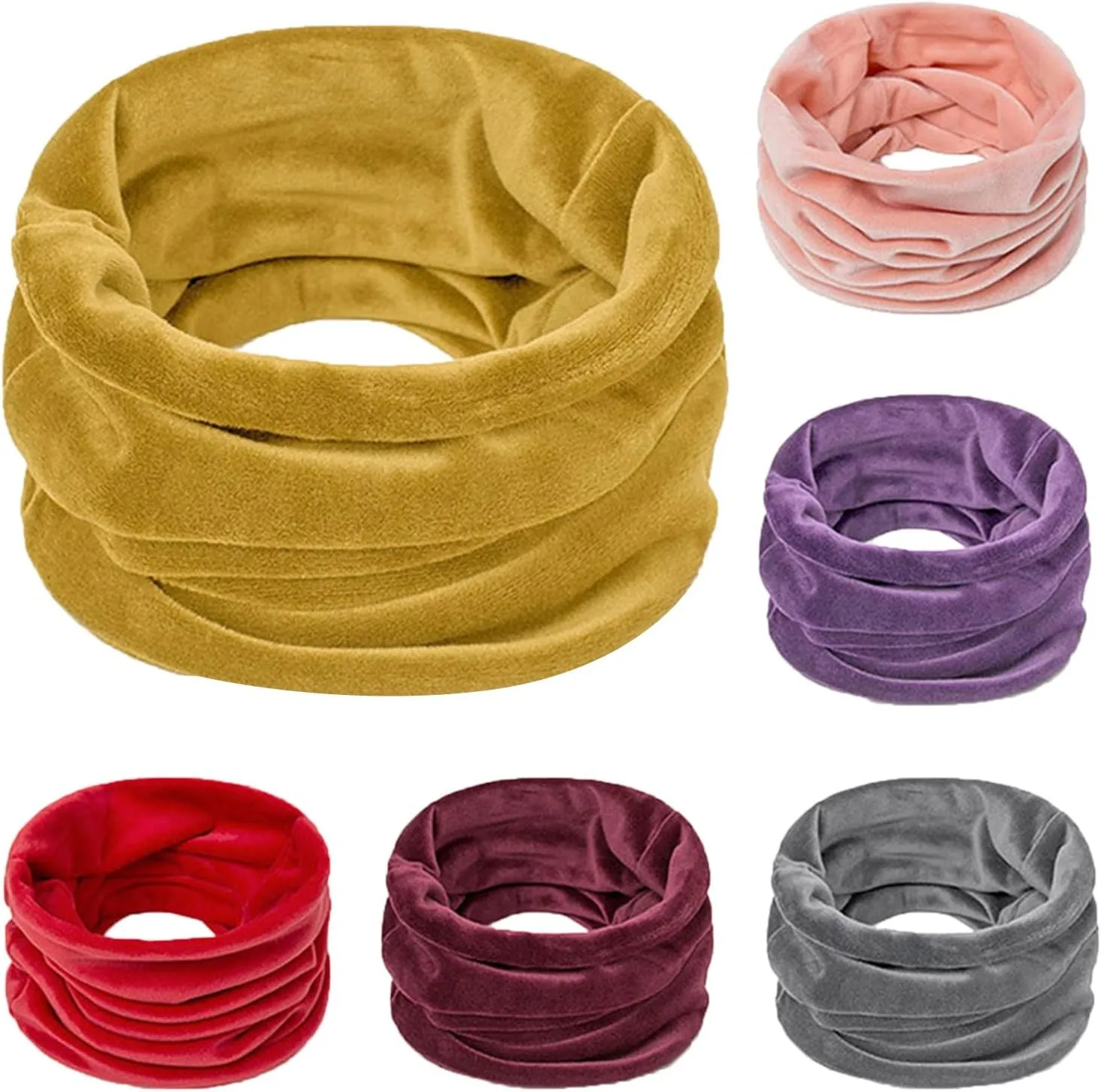 Winter Neck Warmer Gaiter Wool Neck Cover Cotton Thermal Windproof Face Cover Mask Outdoor for Women Men