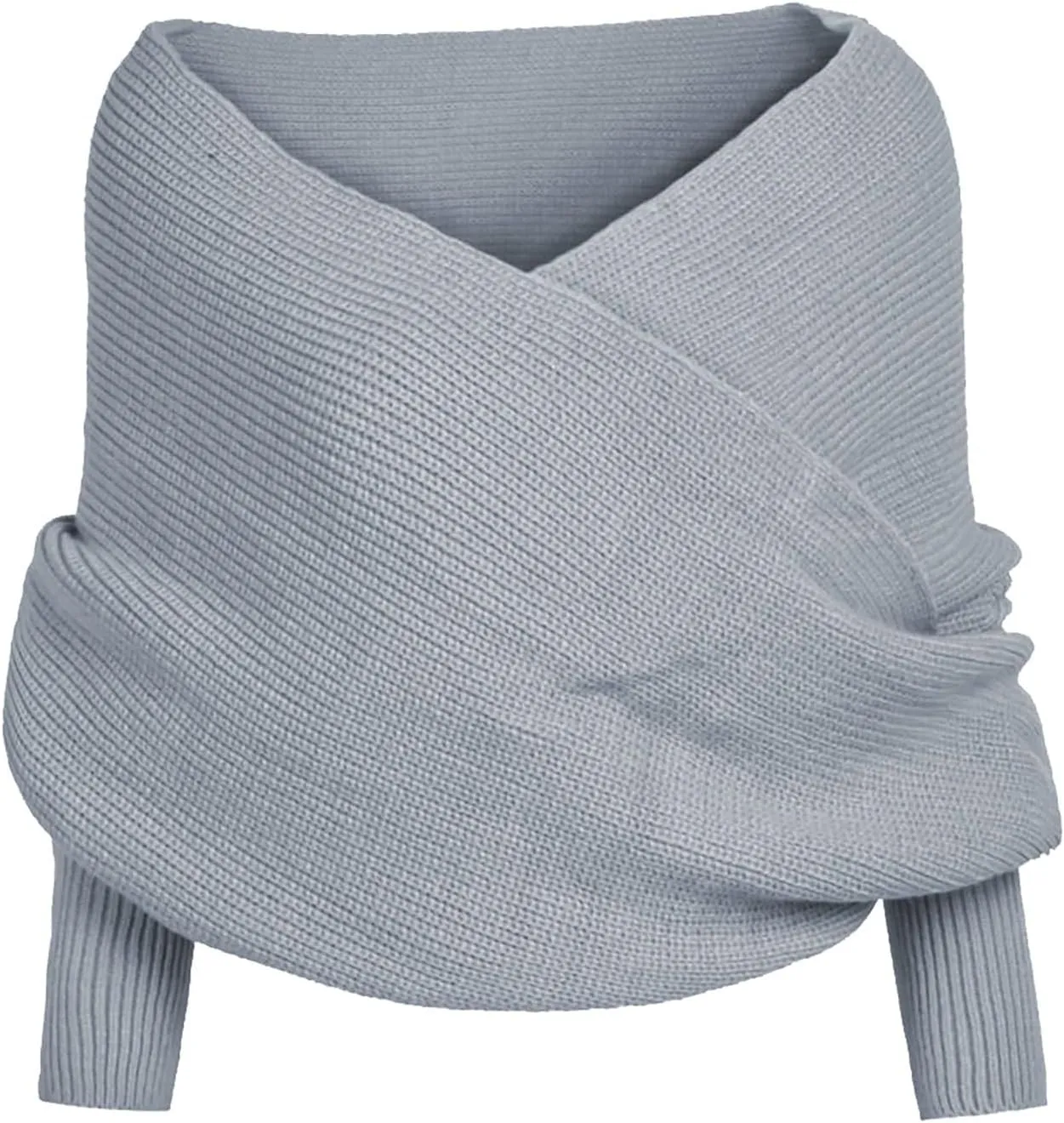 Women Knit Sweater Tops Scarf Winter Scarf Winter Shawl Wrap Scarf with Sleeve Soft Fleece Wrap Scarf Shawl Scarves