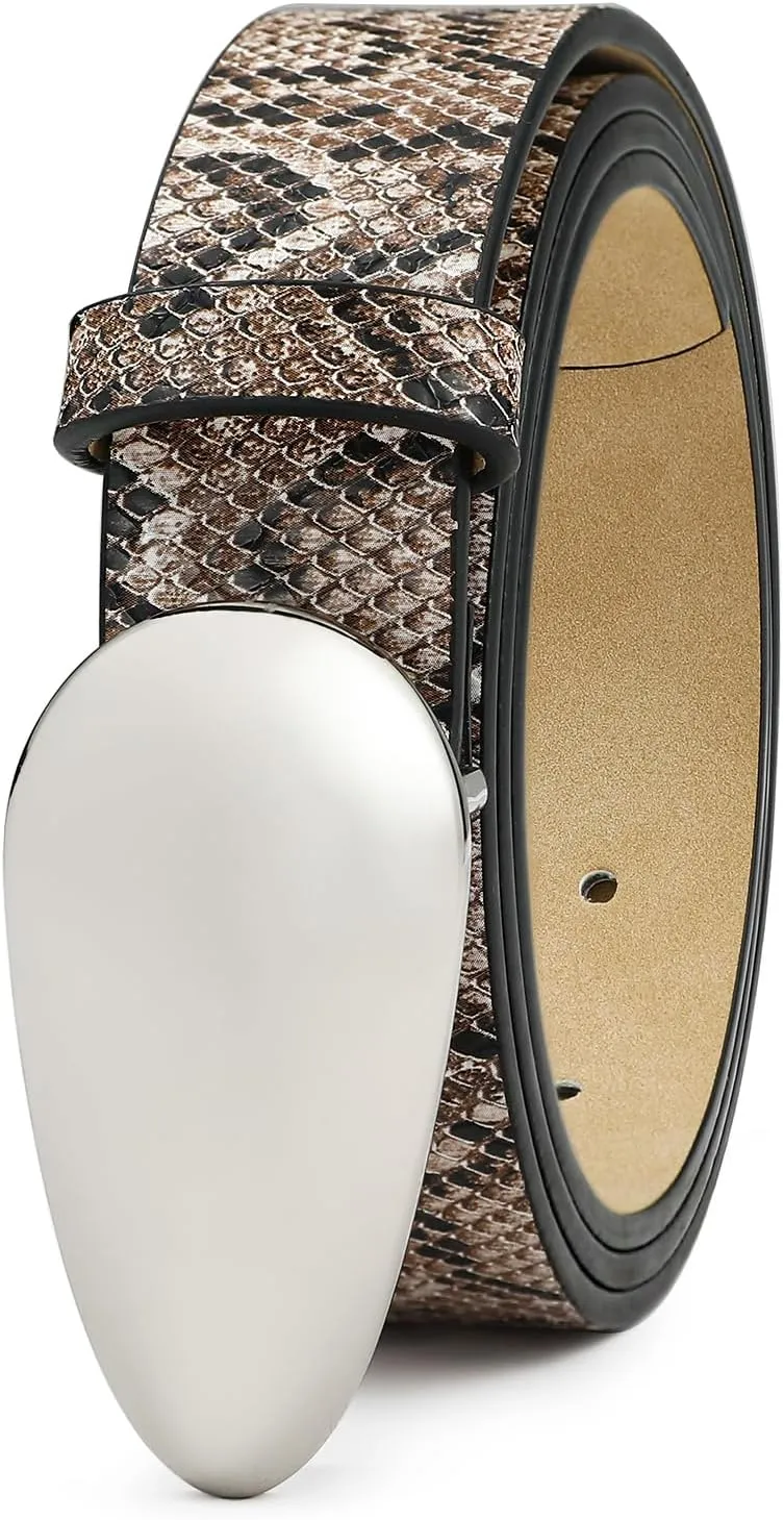 Women Leather Belt Fashion Belt for Women Gold Buckle Perfect for Jeans