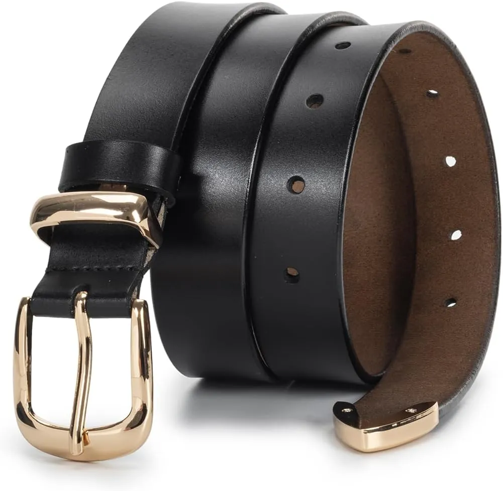 Women-Leather-Belt for Jeans Pants Adjustable-Fashion-Casual-Waist-Belts Hollow Flower Belt for Ladies Girls