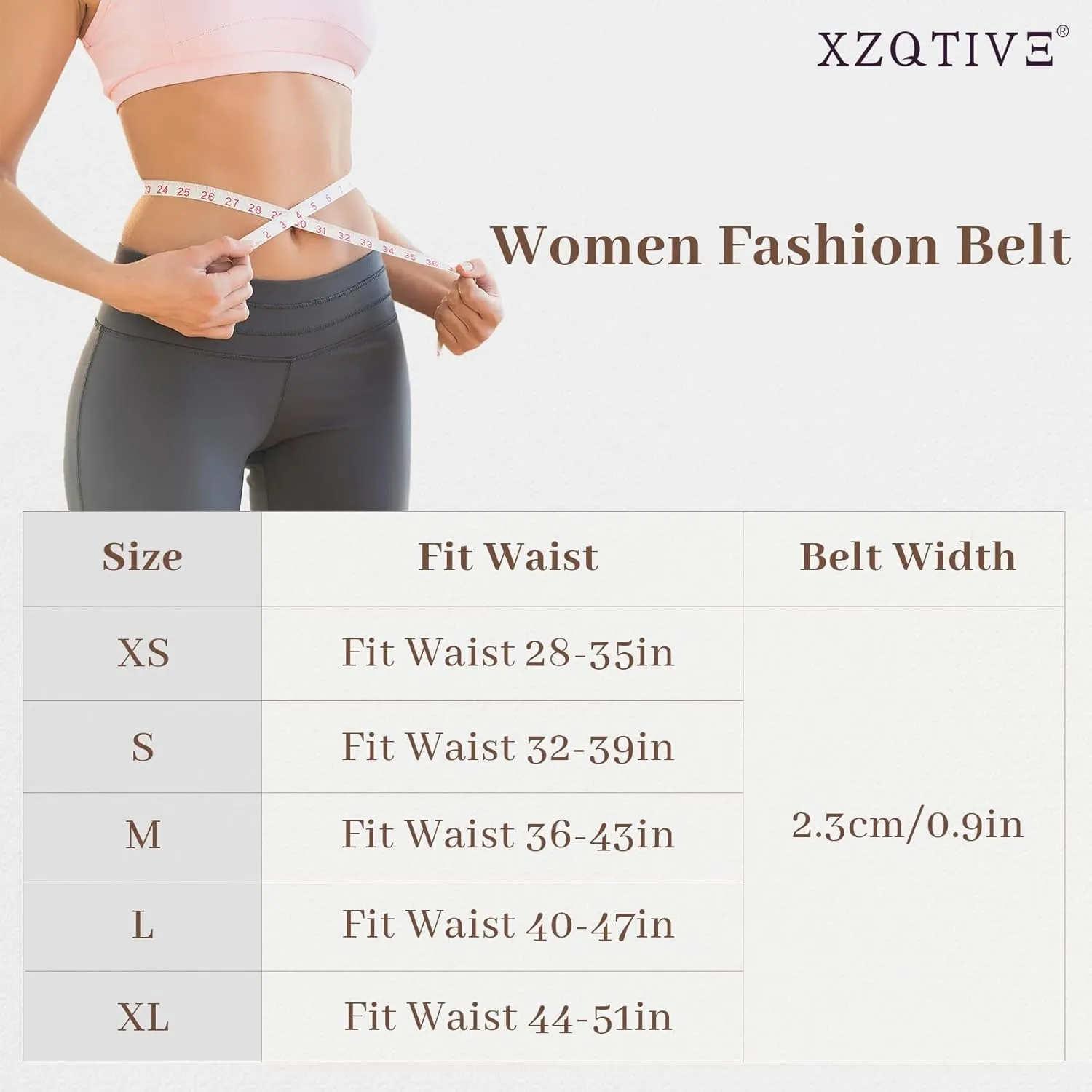 XZQTIVE Leather Belts for Women Casual Fashion Waist Belt for Jeans Pants Dresses with Unique Liquid Shapes Gold Buckle