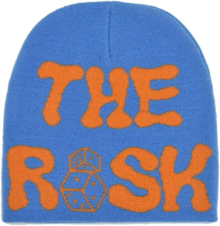 Y2K Beanies Letter Printing Knitted Hat Fashion Hip Hop Trend Beanie Winter Warm Woolen Hat for Women Man Pullover Hat