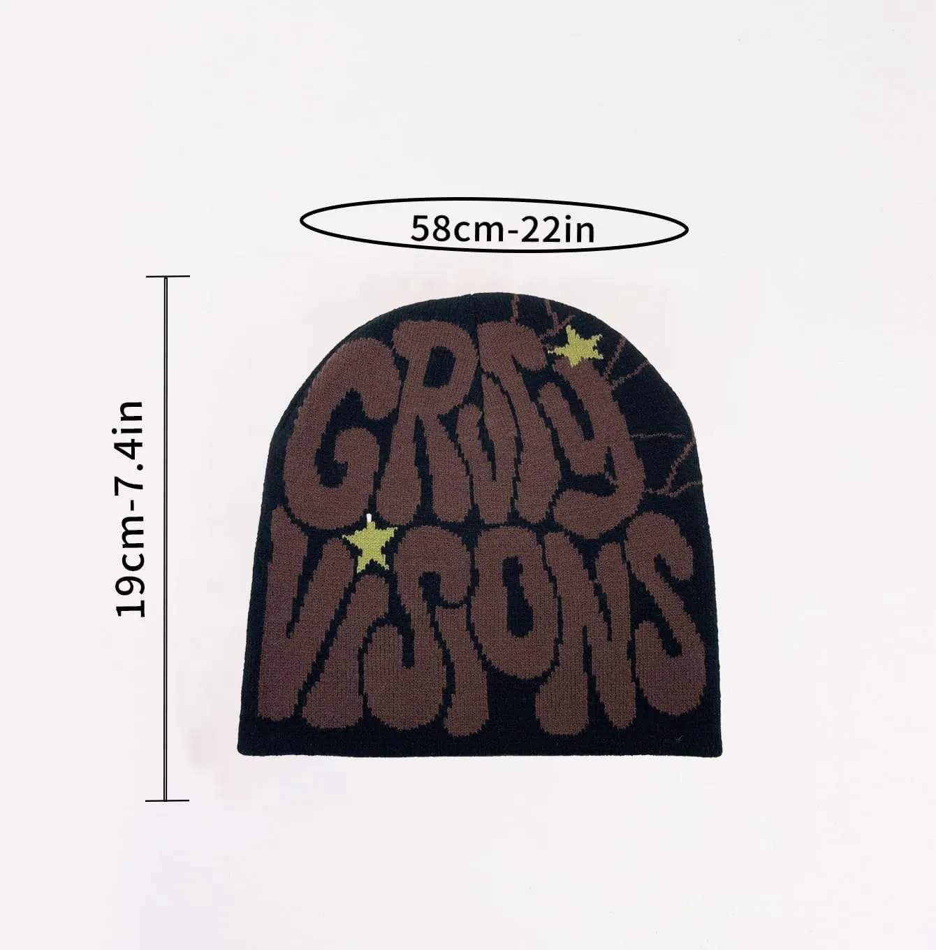 Y2K Beanies Letter Printing Knitted Hat Fashion Hip Hop Trend Beanie Winter Warm Woolen Hat for Women Man Pullover Hat
