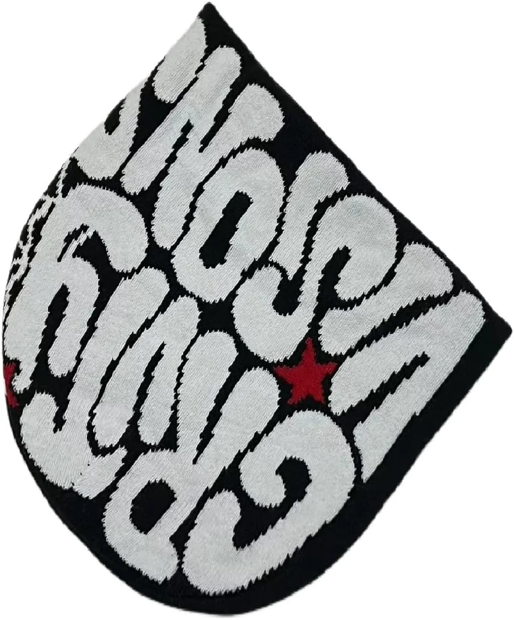 Y2K Beanies Letter Printing Knitted Hat Fashion Hip Hop Trend Beanie Winter Warm Woolen Hat for Women Man Pullover Hat